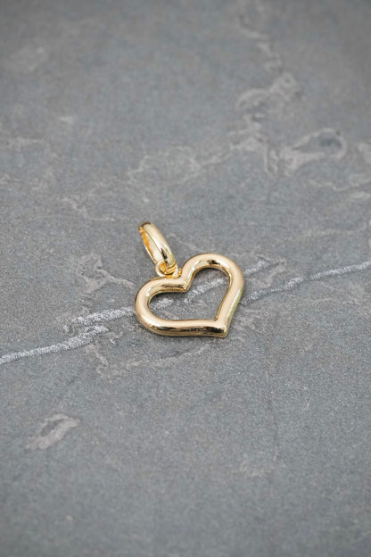 Dije Corazon 0.45gr / 1.6cm / 12.8mm — Oro Amarillo