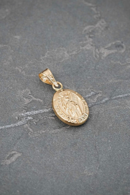 Dije Arcangel San Rafael 0.6gr / 2cm / 9.7mm — Oro Amarillo