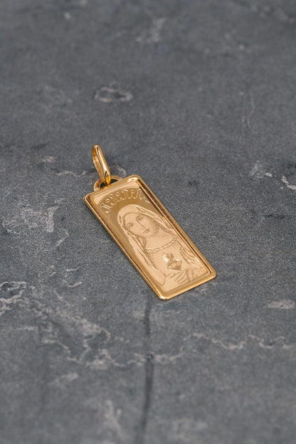 Dije virgen maria 1.1gr / Largo 2.9cm — Oro Amarillo