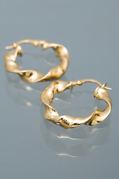 Candongas entorchadas 3.15gr / Largo 2.6cm — Oro Amarillo