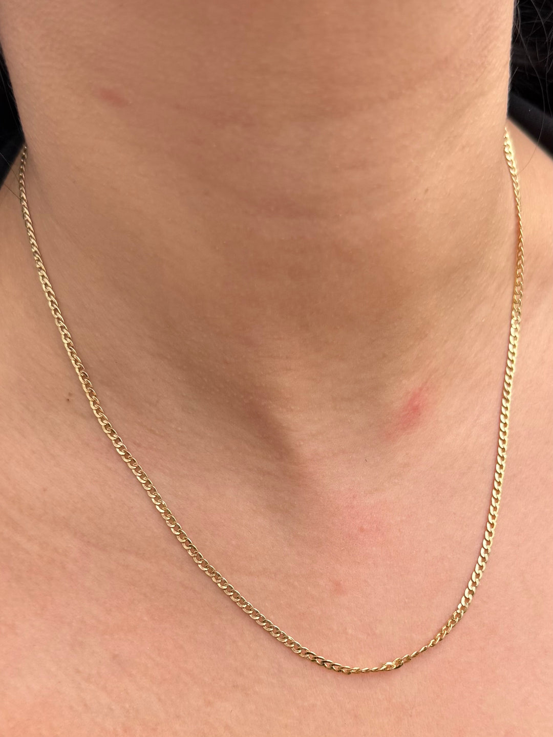Cadena Cubana 3.3gr / 46cm / 2.3mm — Oro Amarillo