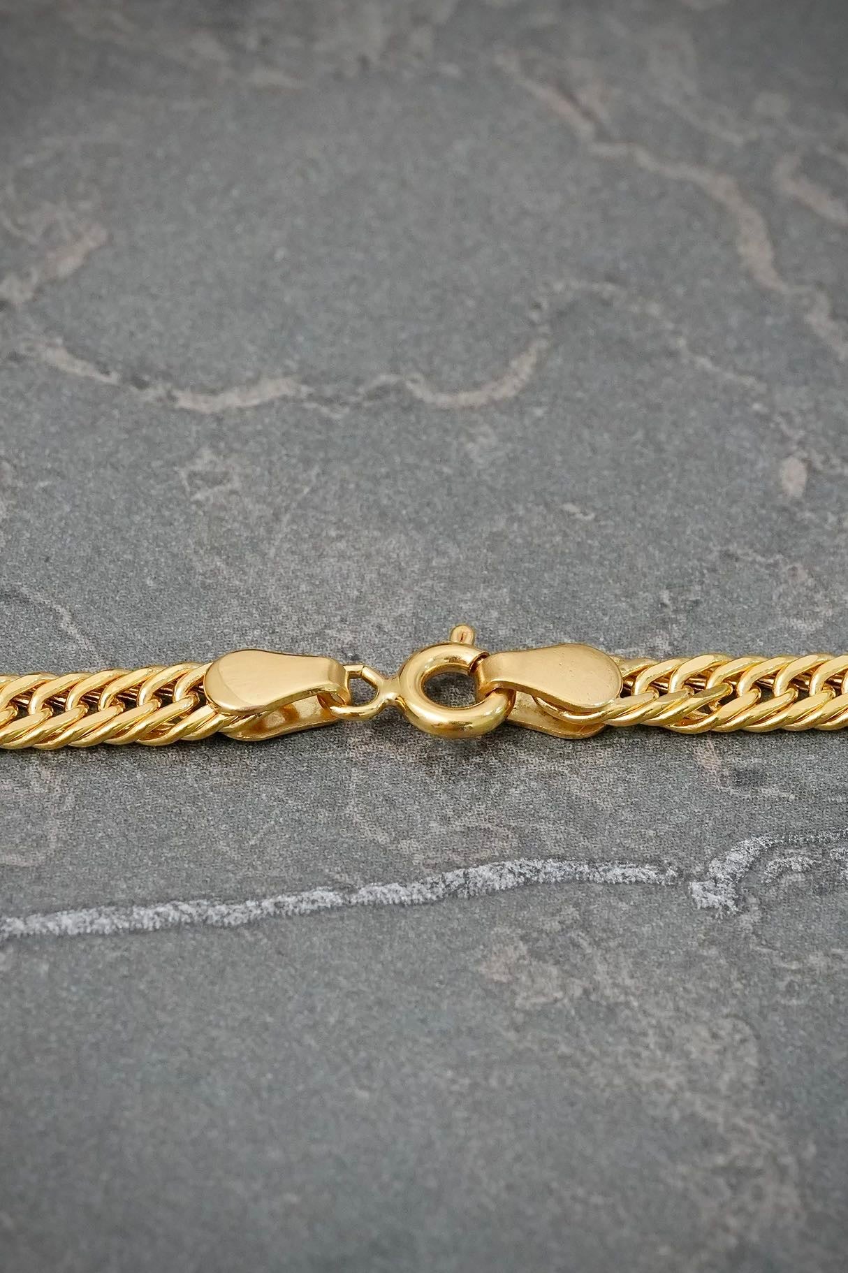 Cadena Cubana 7.4gr / 60cm / 3.7mm — Oro Amarillo