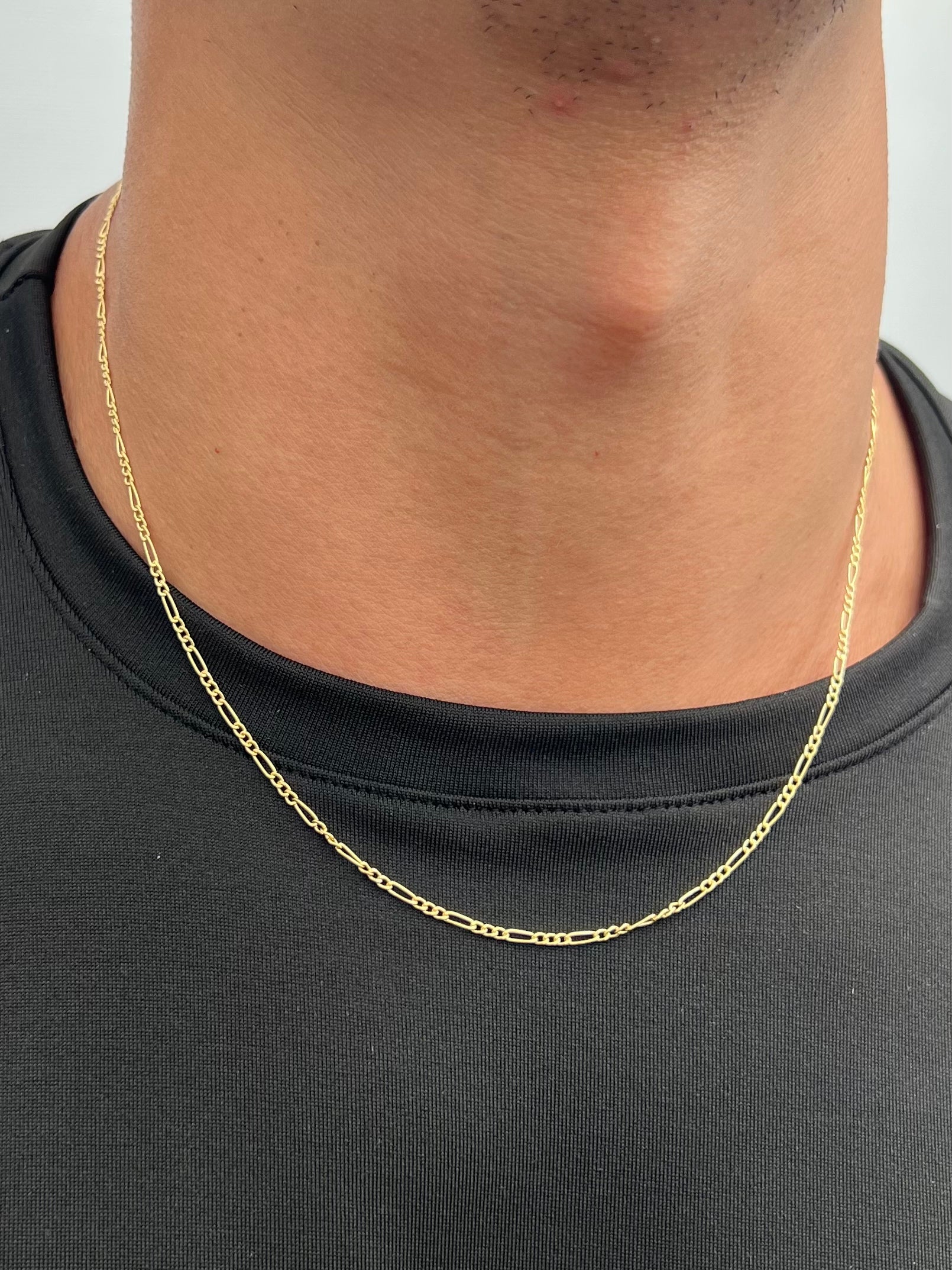 Cadena Figaro 2.15gr / Largo 50cm / Oro Amarillo italy +1 M