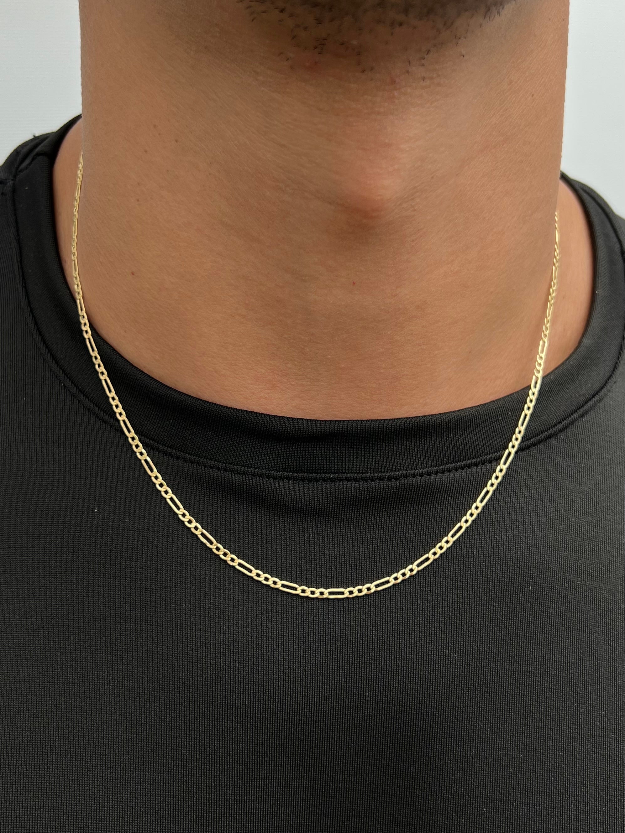 Cadena figaro 2.6gr / Largo 50cm / Oro Amarillo italy +1 M