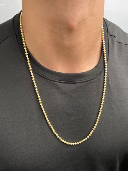 Cadena militar diamantada 4mm 29.8gr / Largo 70cm — Oro Amarillo