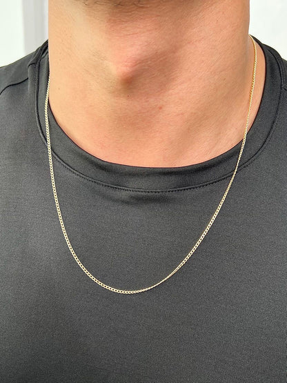 Cadena mini cubana 1.4gr / Largo 60cm / Oro Amarillo italy +1 B