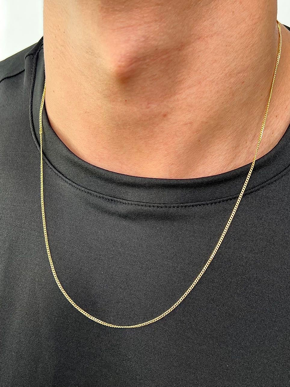 Cadena mini cubana 2.2gr / Largo 60cm / Oro Amarillo italy +1 B