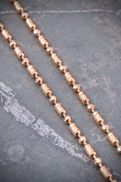Cadena palito bolita 19.3gr / Largo 60cm / Oro Rosado (Joya) B
