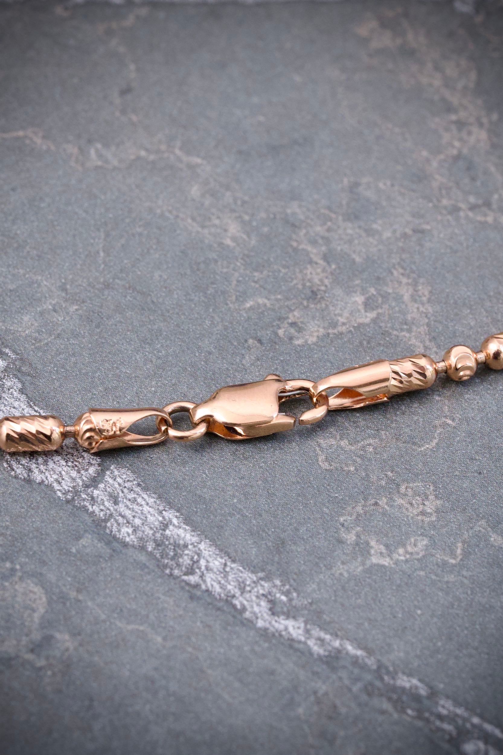 Cadena palito bolita 19.3gr / Largo 60cm / Oro Rosado (Joya) B