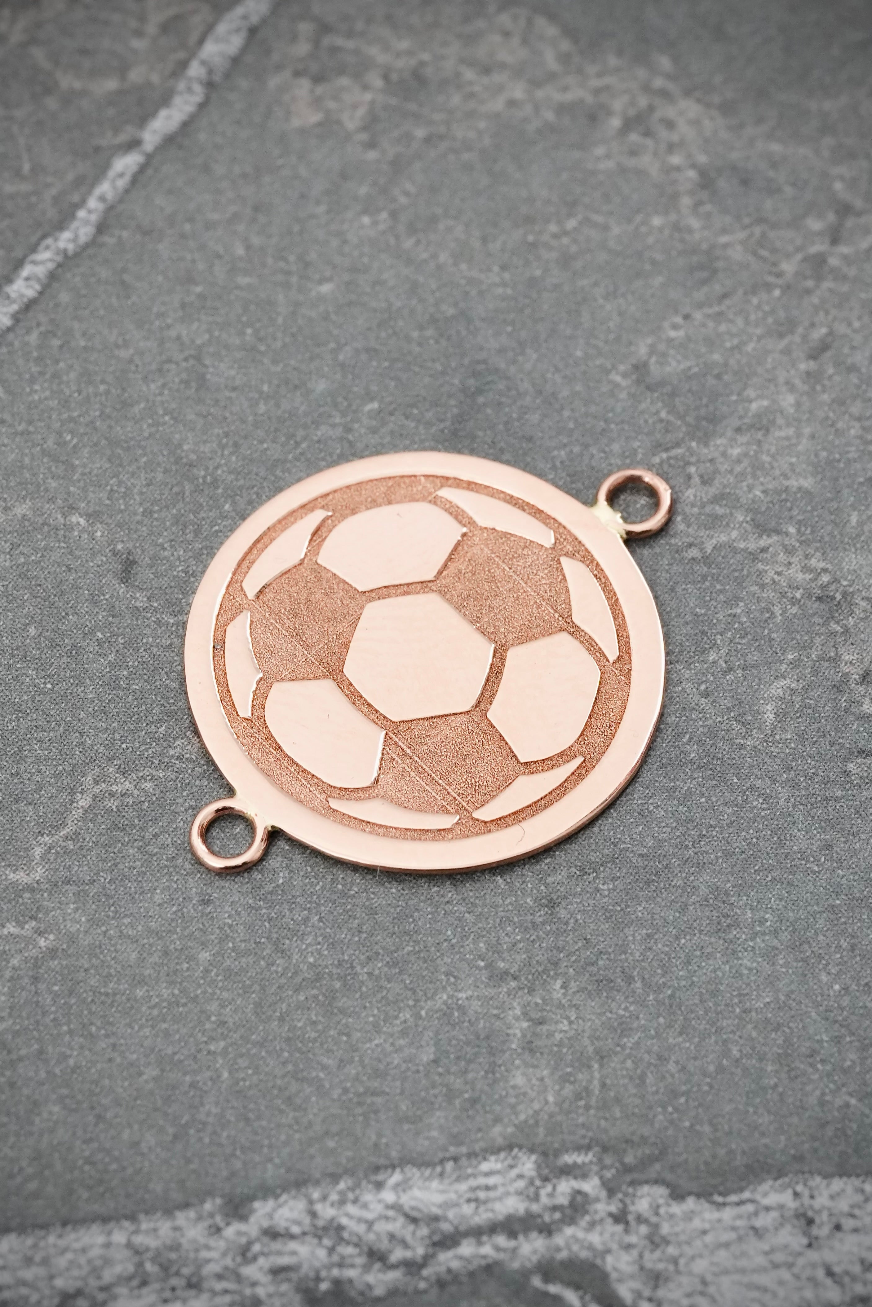 Herraje Balon de Fútbol 2.2gr / 2.5cm / 18.9mm — Oro Rosado