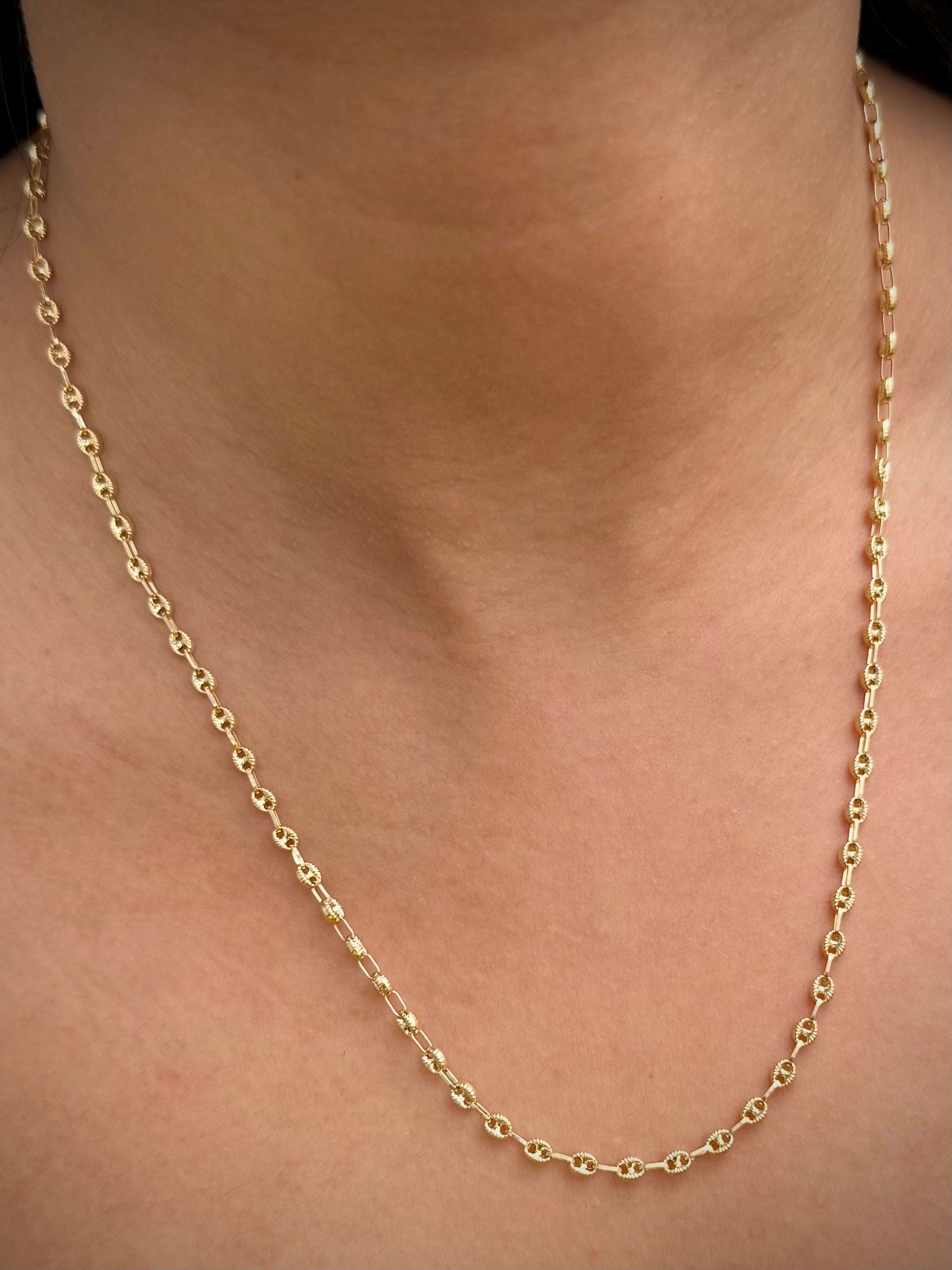 Cadena Gc Diamantada 5.15gr / 50cm / 3.3mm — Oro Amarillo