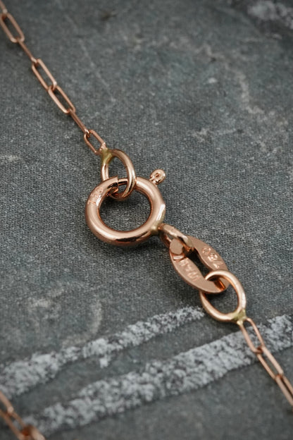 Pulso Lucky Clover Piedra Negra 3.5gr / 18cm / 9.8mm — Oro Rosado