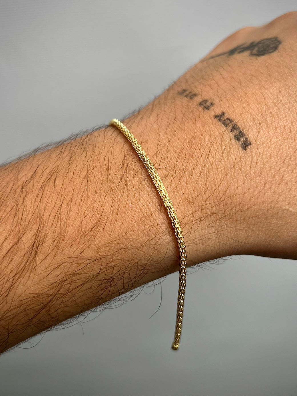 Pulso cola de raton 2.4gr / Largo 19.5cm / Oro Amarillo italy +3 M