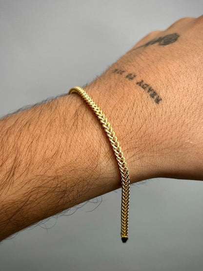 Pulso franco 4.85gr / Largo 19cm / Oro Amarillo italy +3 B