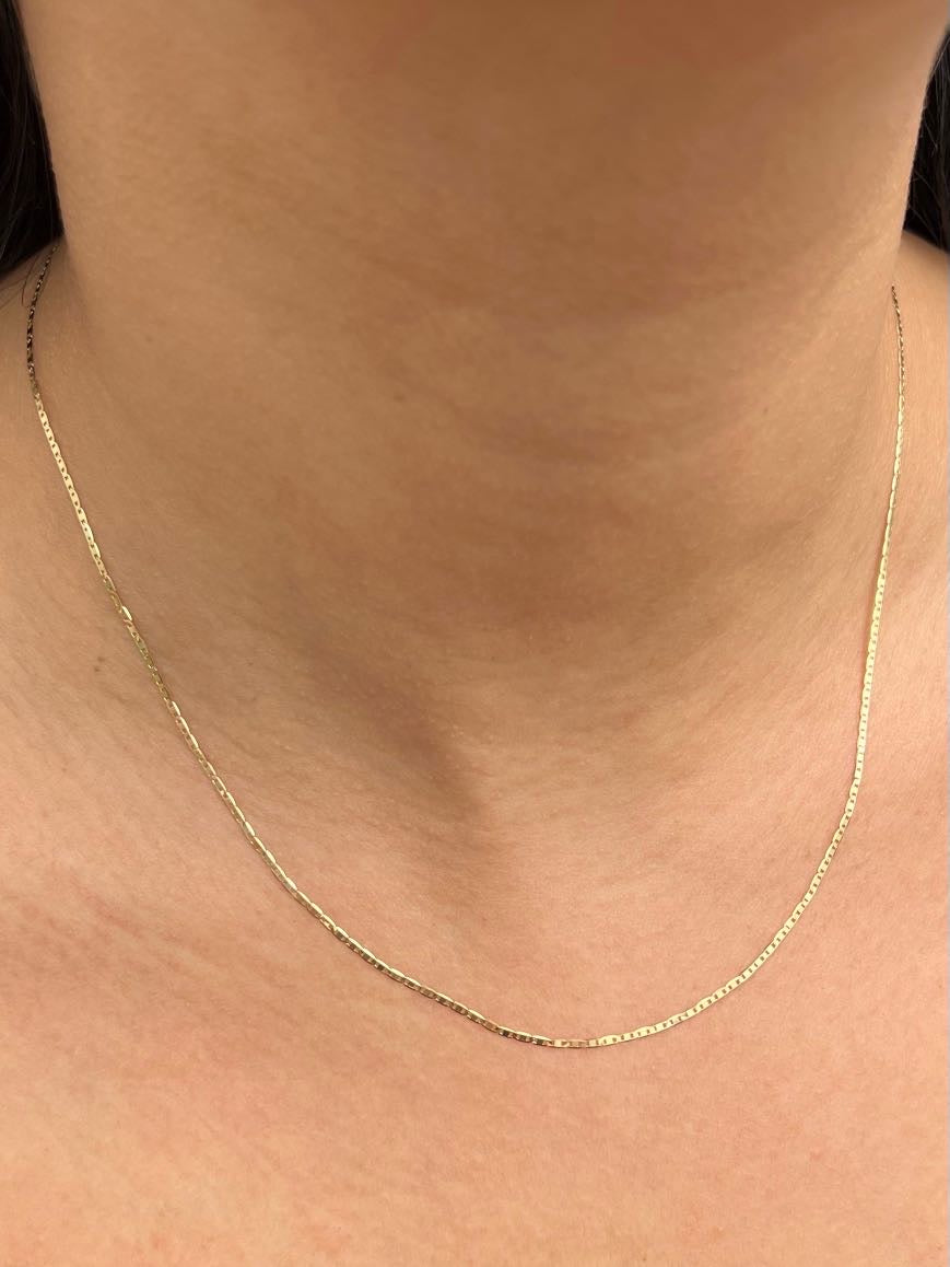 Cadena plana 1.35gr / Largo 45cm / Oro Amarillo italy +3 M