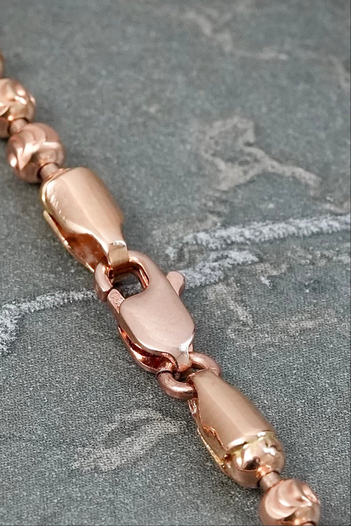 Pulso Lucky Clover con Swarovski Blanco 13gr / 19cm / 13.9mm — Oro Rosado
