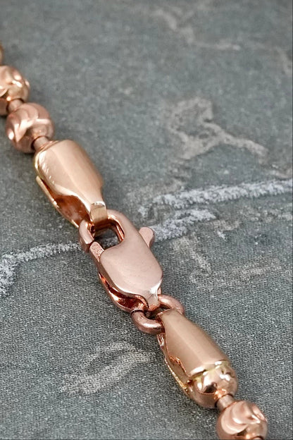Pulso Lucky Clover con Swarovski Blanco 13gr / 19cm / 13.9mm — Oro Rosado