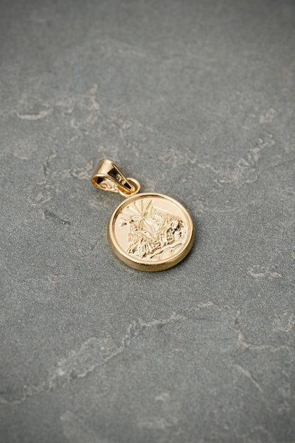 Dije Santisima Trinidad 0.8gr / 2.1cm / 12.8mm — Oro Amarillo