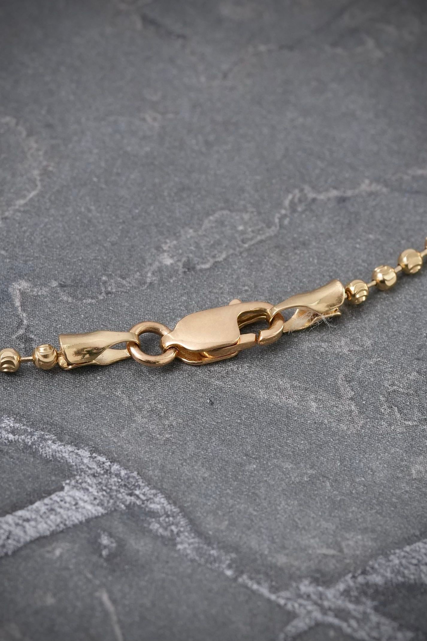 Cadena lucky clover diamantada 9.65gr / Largo 45cm / Oro Amarillo (Joya) M