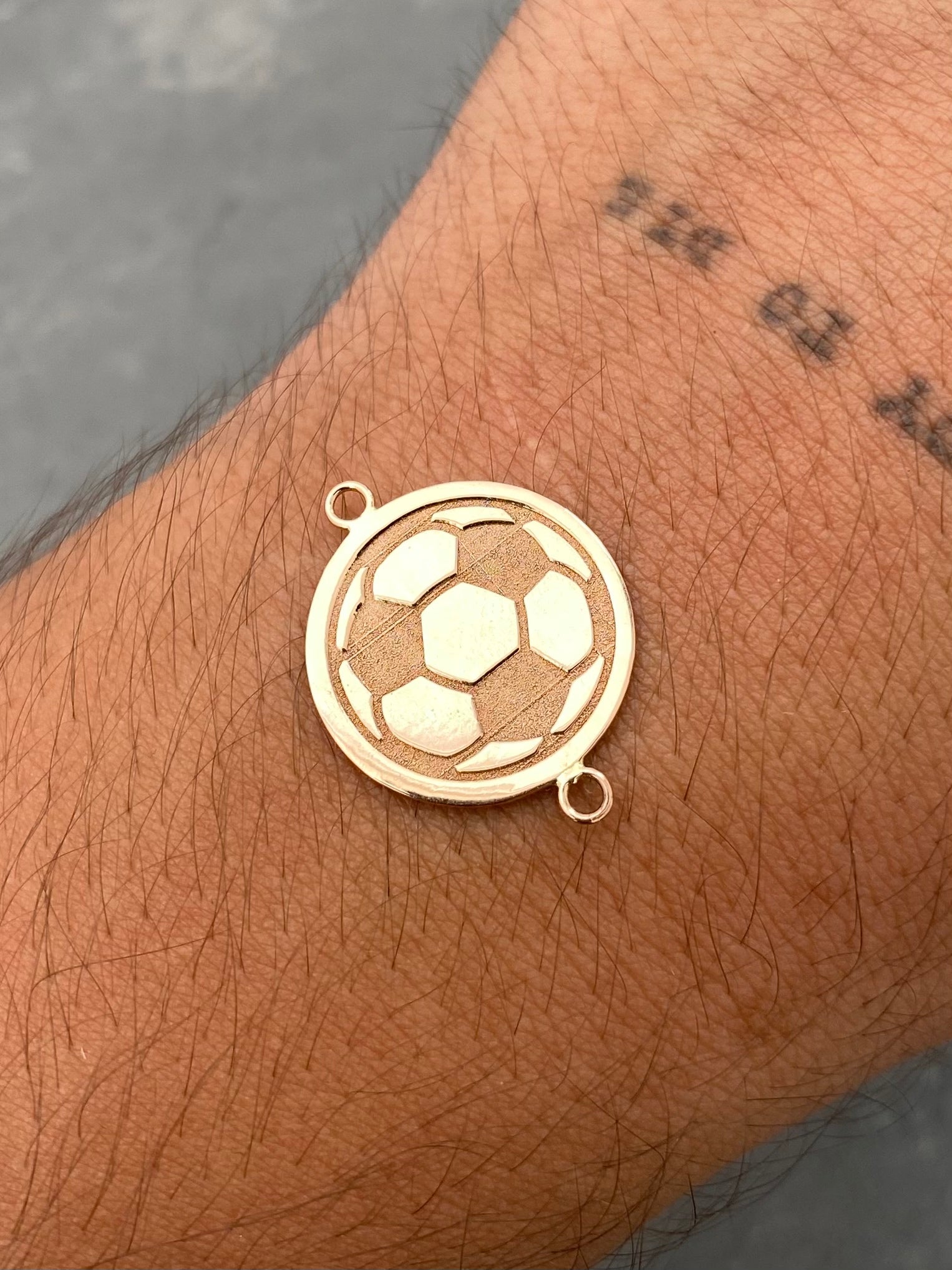 Herraje Balon de Fútbol 2.2gr / 2.5cm / 18.9mm — Oro Rosado