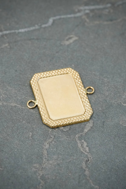 Herraje Placa Diamantada 1.05gr / 2.2cm / 20mm — Oro Amarillo