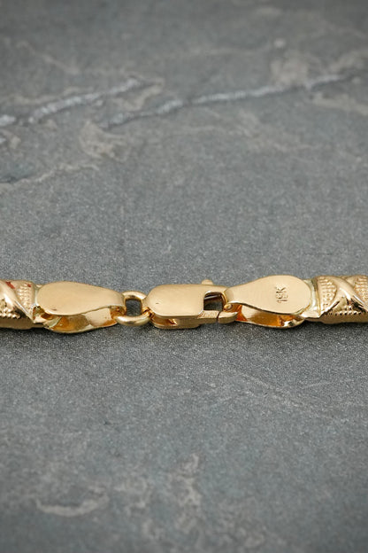 Cadena Rx con Caucho Negro 12gr / 60cm / 4.2mm — Oro Amarillo