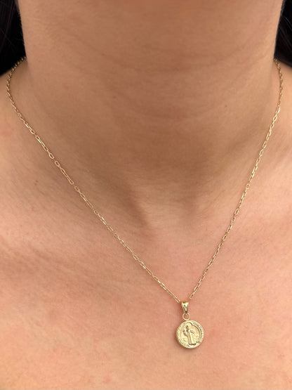 Dije san benito 0.8gr / 2.2cm / 13.2mm — Oro Amarillo Nac