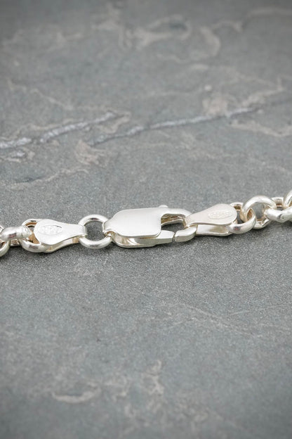 Cadena Lucky Clover Piedra Negra 11.4gr / 60cm / 4.5mm — Plata 925
