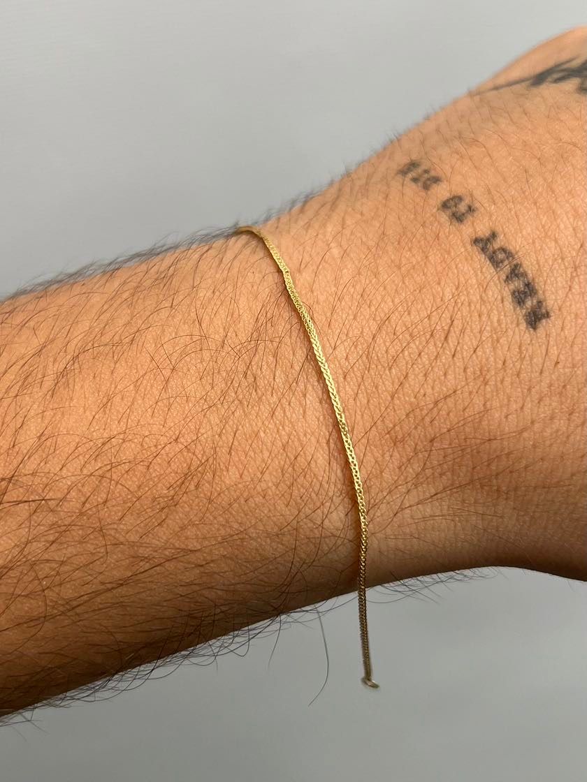 Pulso franco 0.7gr / Largo 18.5cm / Oro Amarillo italy +3 M