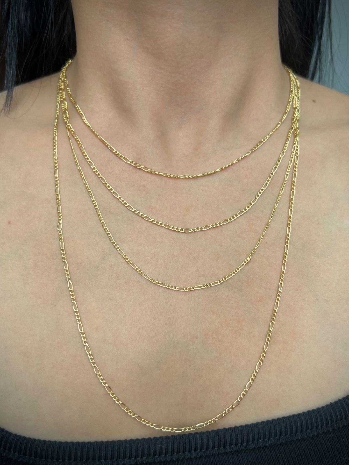 Cadena FIgAro 1.55gr / Largo 45cm / Oro Amarillo italy +1 M