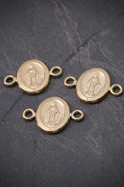 Herraje Virgen de la milagrosa 0.6gr / 1.6cm / 12mm — Oro Amarillo