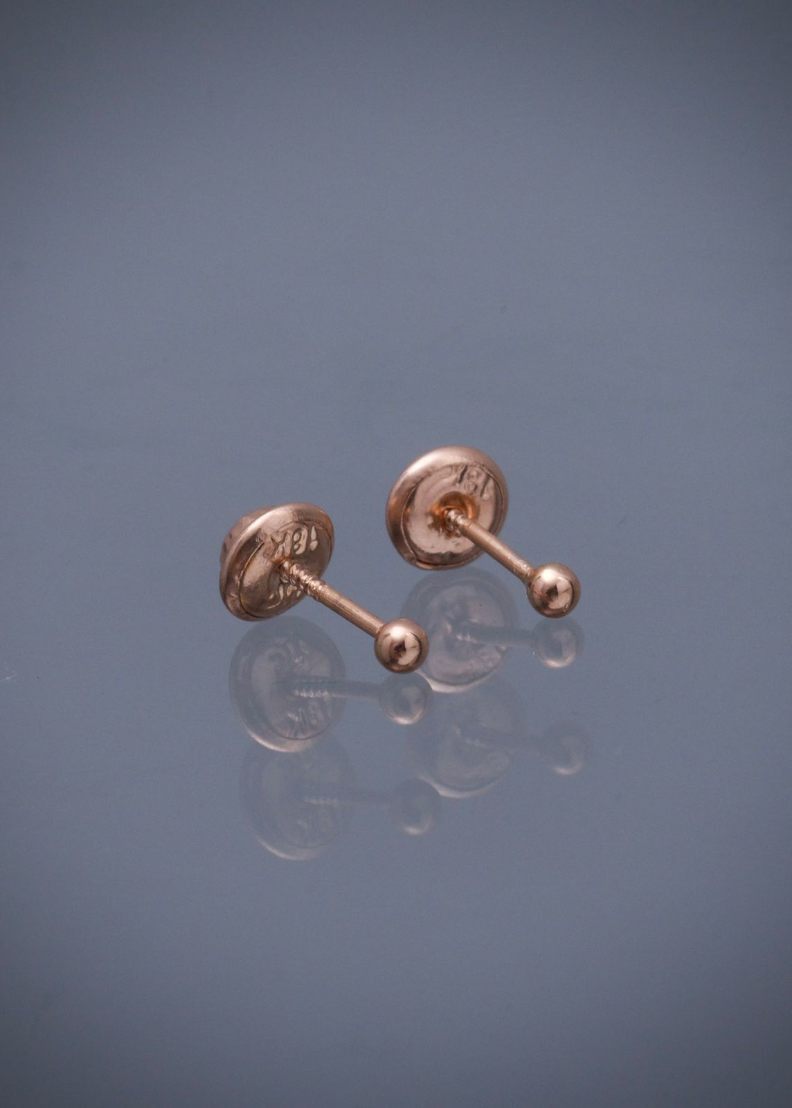 Topos Bola lisos 3mm 0.45gr / Oro Rosado Nac P
