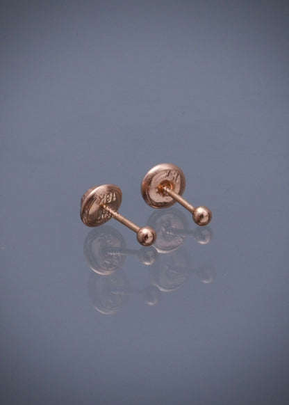 Topos Bola lisos 3mm 0.45gr / Oro Rosado Nac P