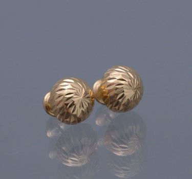 Topos media bola diamantado 8mm 0.9gr / Oro Amarillo Nac B