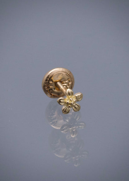 Topos unidad flor 0.35gr / Largo 0.4cm / Oro Amarillo Nac M