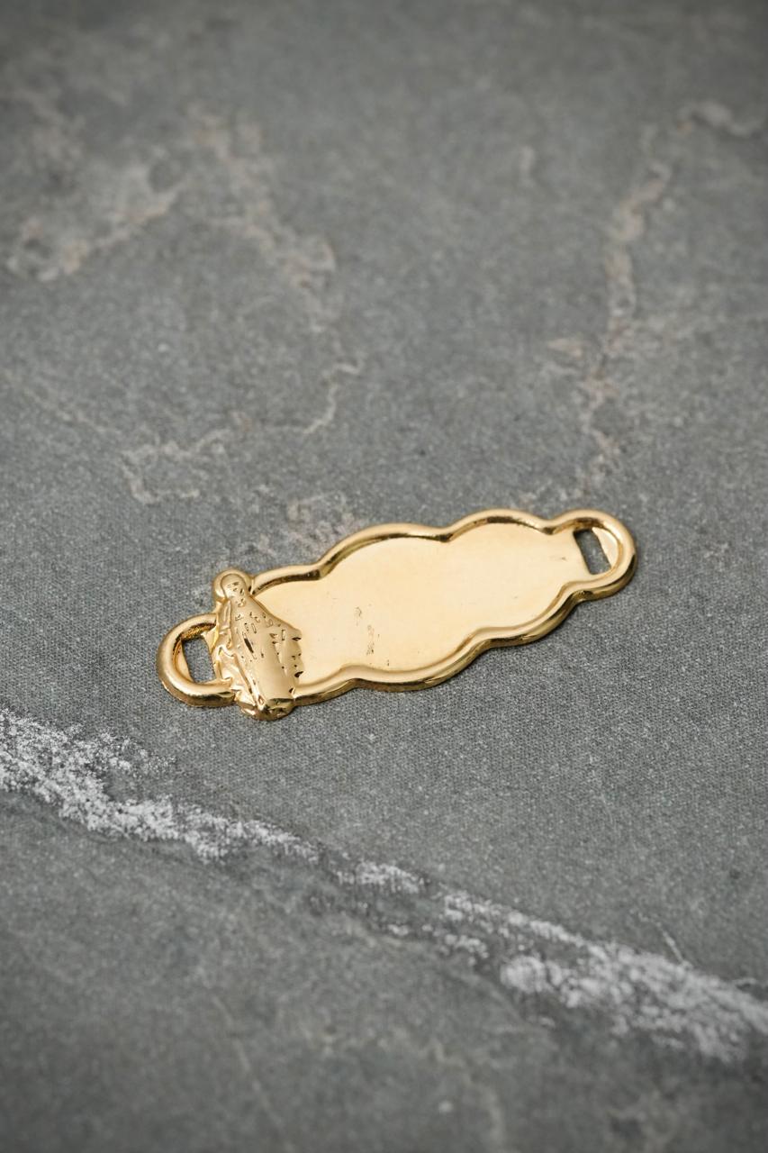 Herraje placa virgen milagrosa 0.5gr / Largo 2.2cm — Oro Amarillo