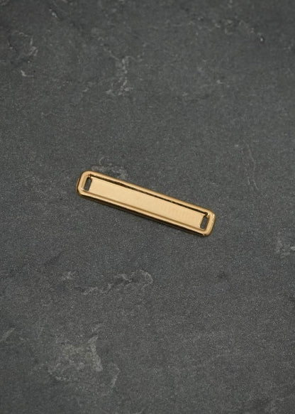 Herraje Placa 0.2gr / 2cm / Ancho 4,4mm — Oro Amarillo
