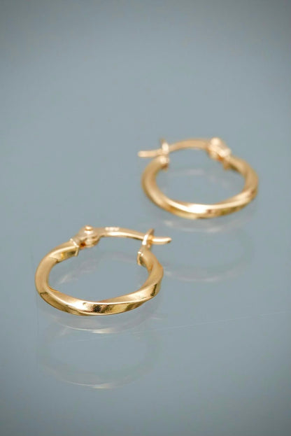 Candongas Semi Entorchadas 0.9gr / 1.5cm / 1.7mm — Oro Amarillo