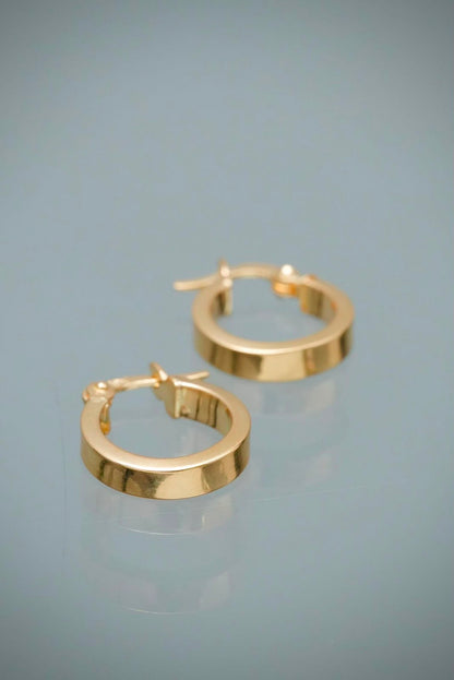 Candongas Lisas 1.4gr / 1.5cm / 3mm — Oro Amarillo