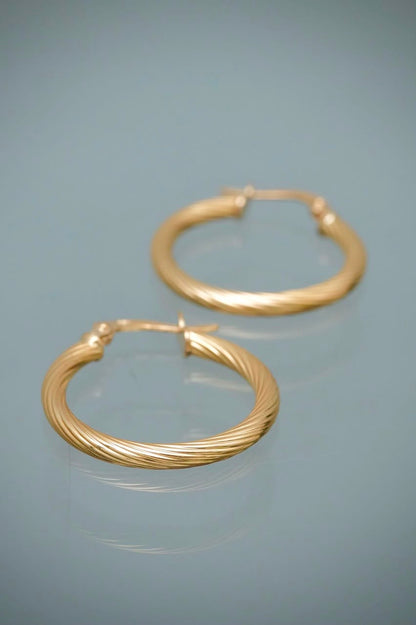 Candongas Entorchadas 2.25gr / 2.5cm / 2.4mm — Oro Amarillo