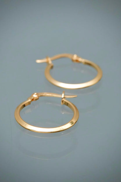 Candongas Lisas 0.9gr / 1.9cm / 1.6mm — Oro Amarillo