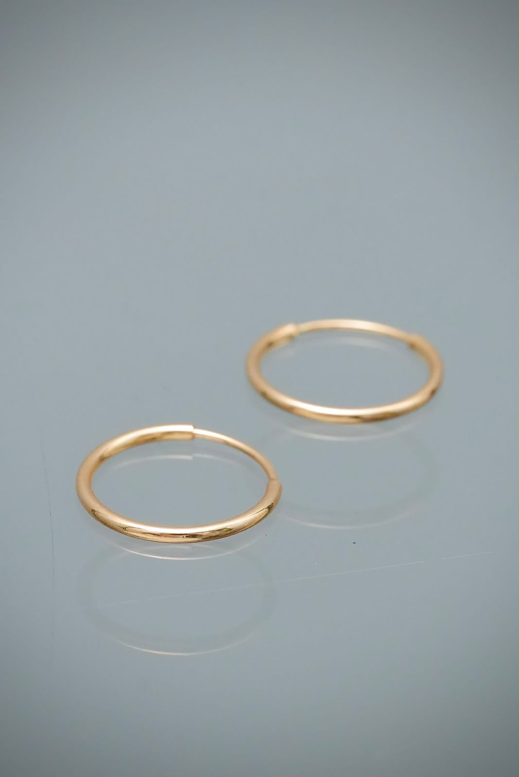 Candongas Lisas 0.5gr / 1.2cm / 1mm — Oro Amarillo
