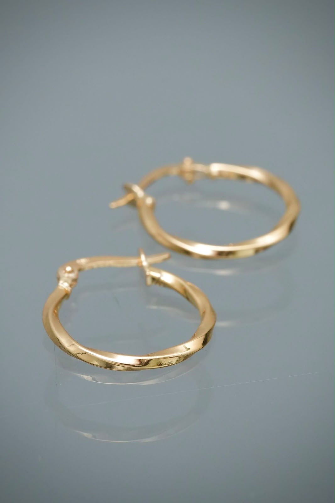 Candongas Semi Entorchadas 1.1gr / 2cm / 1.7mm — Oro Amarillo