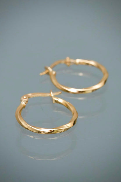 Candongas Semi Entorchadas 1.1gr / 2cm / 1.7mm — Oro Amarillo