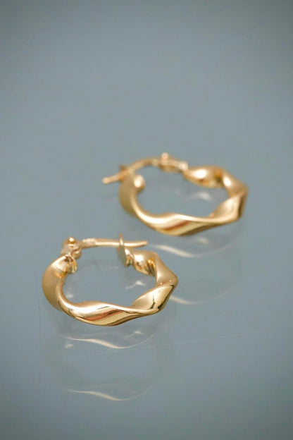 Candongas Entorchadas 1.3gr / 1.5cm / 2.7mm — Oro Amarillo