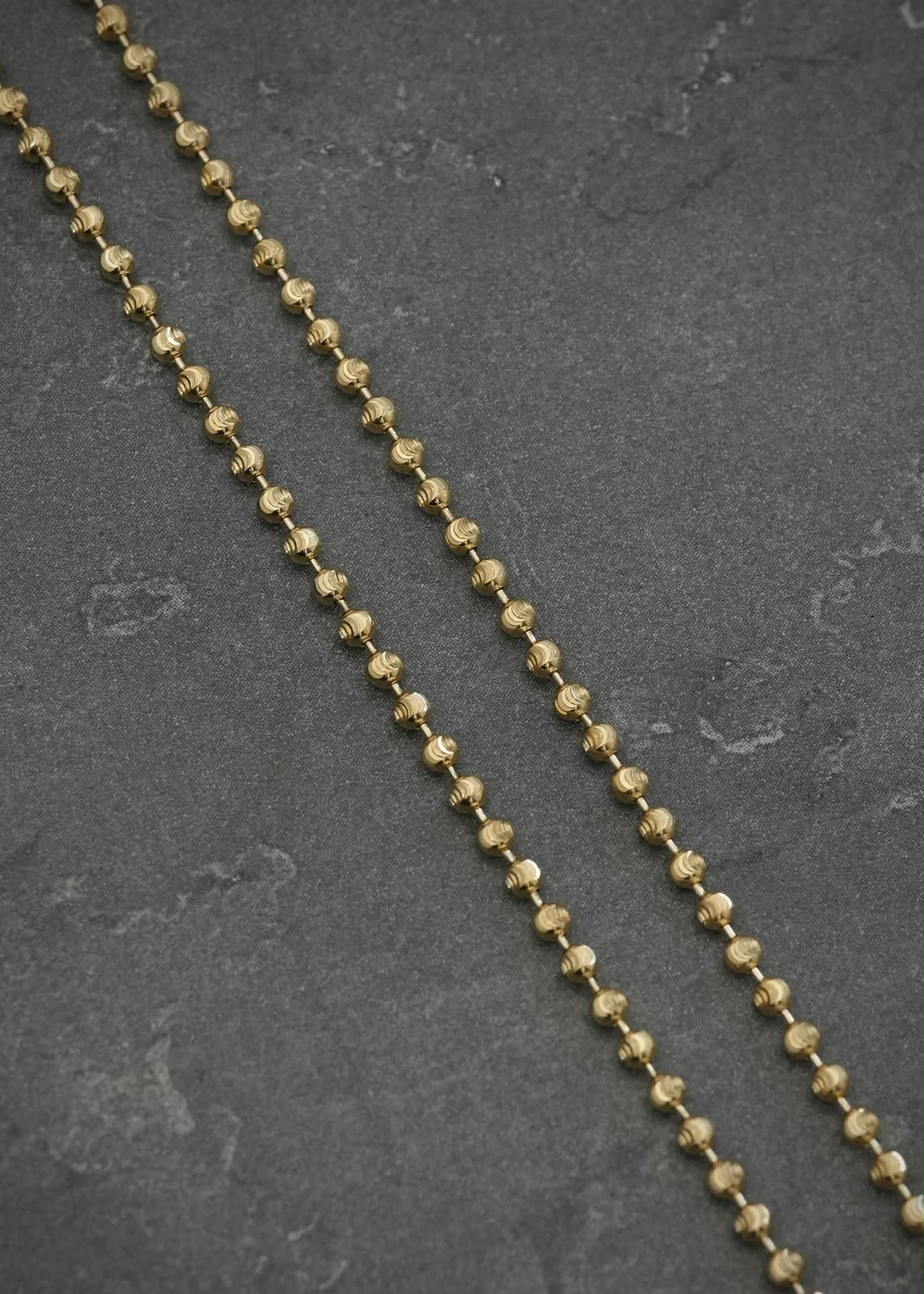 Cadena Militar Diamantada 8.25gr / 60cm / 2mm — Oro Amarillo
