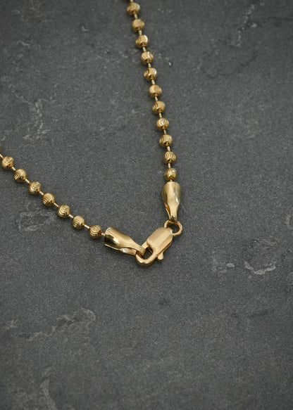Cadena Militar Diamantada 8.25gr / 60cm / 2mm — Oro Amarillo