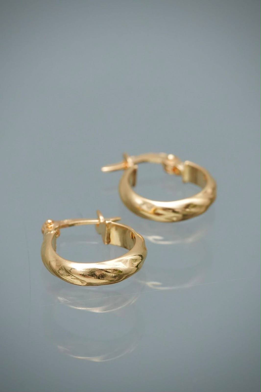 Candongas Semi Entorchadas 1gr / 1.4cm / 3mm — Oro Amarillo
