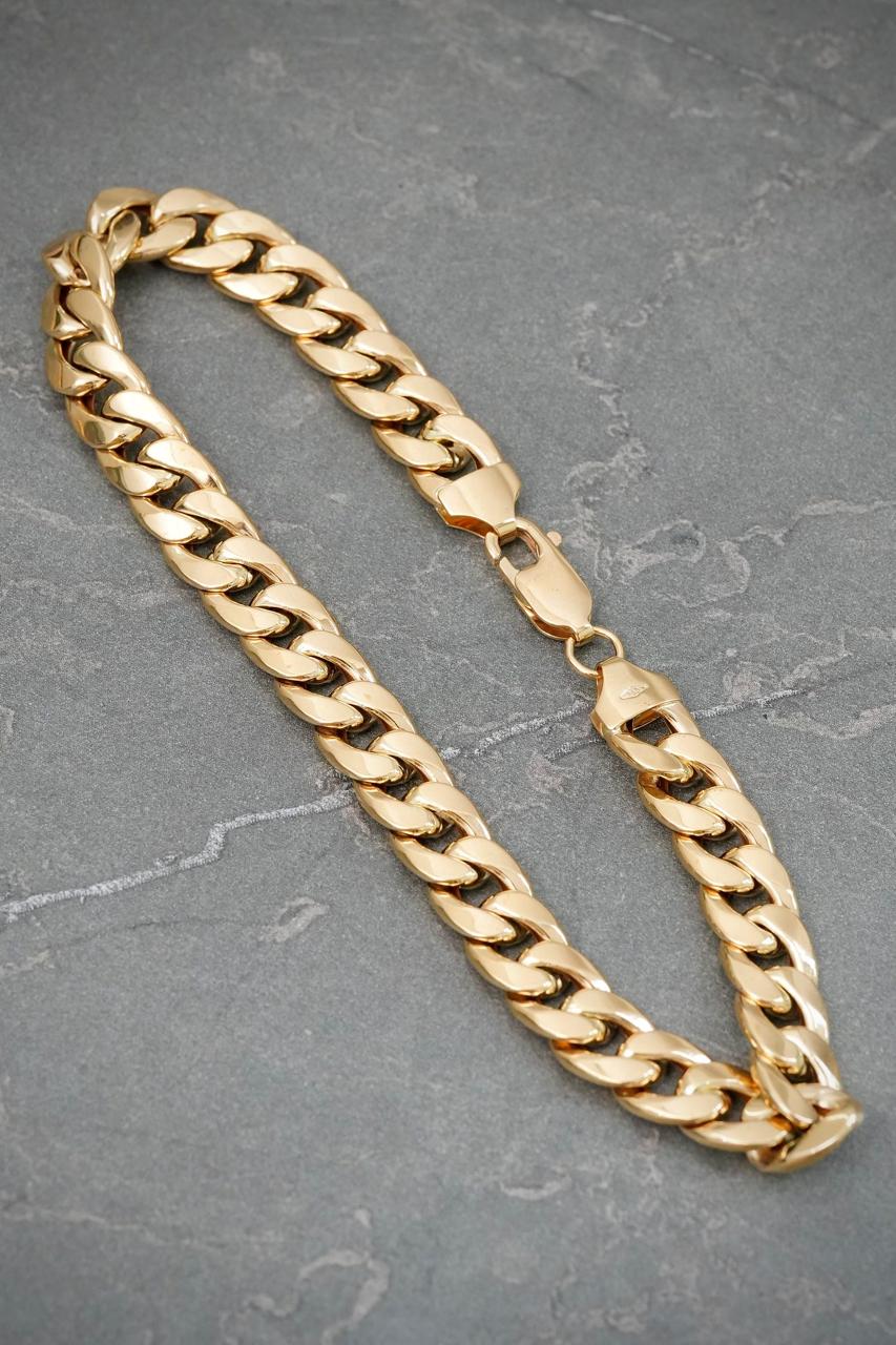 Pulso Cubano 8.7gr / 22.5cm / 7.7mm — Oro Amarillo