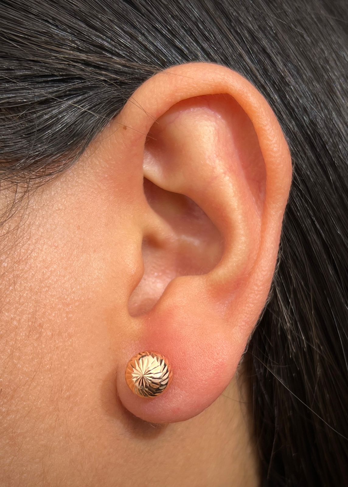 Topos bola diamantado 8mm 1gr — Oro Rosado